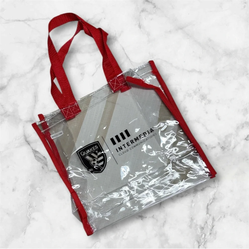Clear plastic San Jose earthquakes transparent red stadium approved Tote Bag